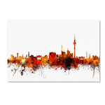 Trademark Fine Art ''Berlin Germany Skyline II'' by Michael Tompsett 16" x 24" Canvas Art (MT0652-C1624GG)