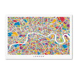 Trademark Fine Art ''London England Street Map'' by Michael Tompsett 16" x 24" Canvas Art (MT0662-C1624GG)