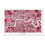 Trademark Fine Art ''London England Street Map 4'' by Michael Tompsett 16" x 24" Canvas Art (MT0669-C1624GG)