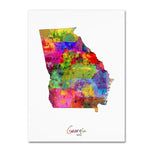 Trademark Fine Art ''Georgia Map'' by Michael Tompsett 35" x 47" Canvas Art (MT0682-C3547GG)