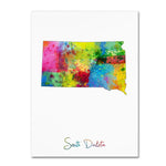 Trademark Fine Art ''South Dakota Map'' by Michael Tompsett 35" x 47" Canvas Art (MT0722-C3547GG)