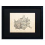 Trademark Fine Art ''Old Sheet Music Map of Vienna'' by Michael Tompsett 16" x 20" Black Frame (MT0757-B1620BMF)