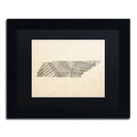 Trademark Fine Art ''Old Sheet Music Map of Tennessee'' by Michael Tompsett 11"x14" Black Frame (MT0758-B1114BMF)