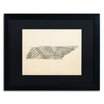 Trademark Fine Art ''Old Sheet Music Map of Tennessee'' by Michael Tompsett 16" x 20" Black Frame (MT0758-B1620BMF)