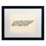 Trademark Fine Art ''Old Sheet Music Map of Tennessee'' by Michael Tompsett 16" x 20" Black Frame (MT0758-B1620MF)