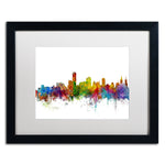 Trademark Fine Art ''Adelaide Australia Skyline II'' by Michael Tompsett 16" x 20" Black Frame (MT0759-B1620MF)