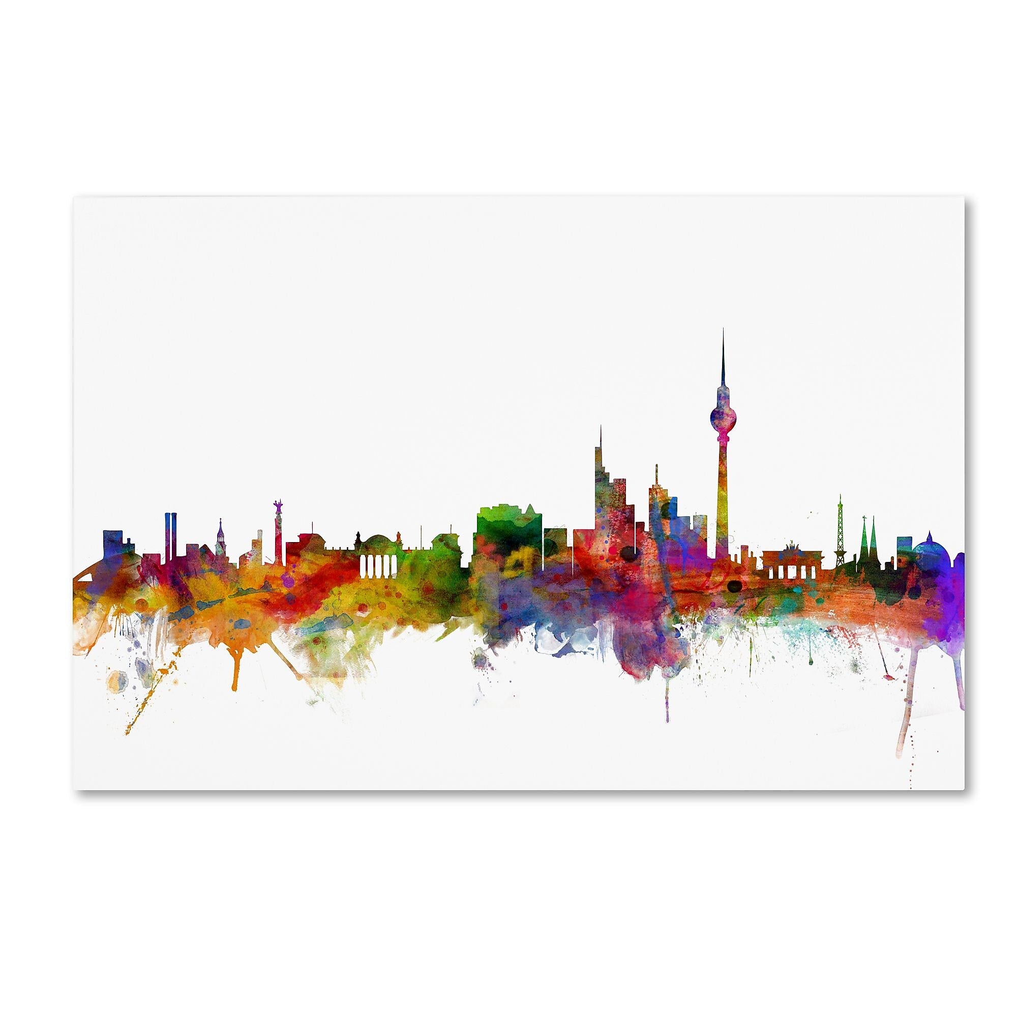 Trademark Fine Art ''Berlin Germany Skyline'' by Michael Tompsett 30" x 47" Canvas Art (MT0764-C3047GG)