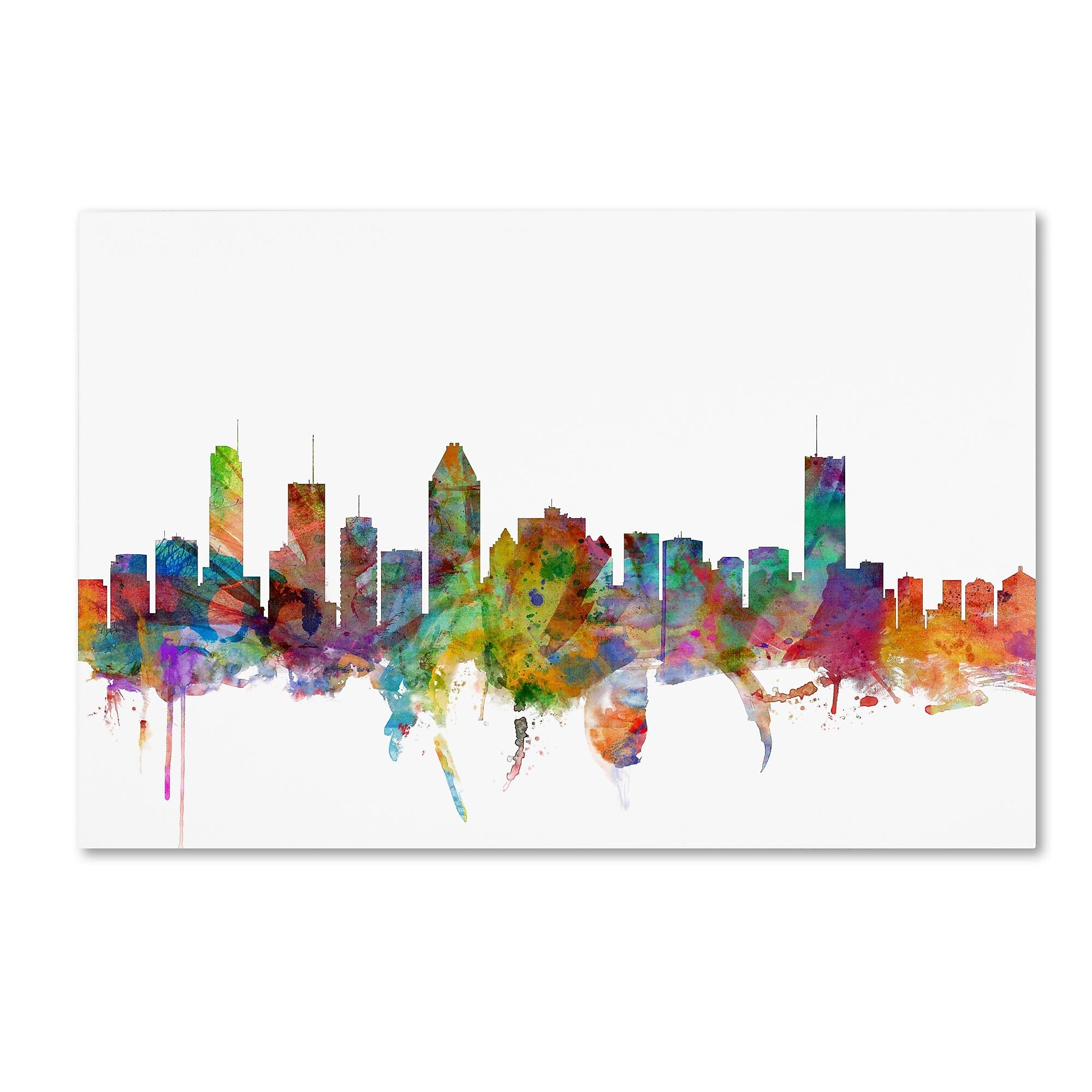 Trademark Fine Art ''Montreal Canada Skyline'' by Michael Tompsett 30" x 47" Canvas Art (MT0777-C3047GG)