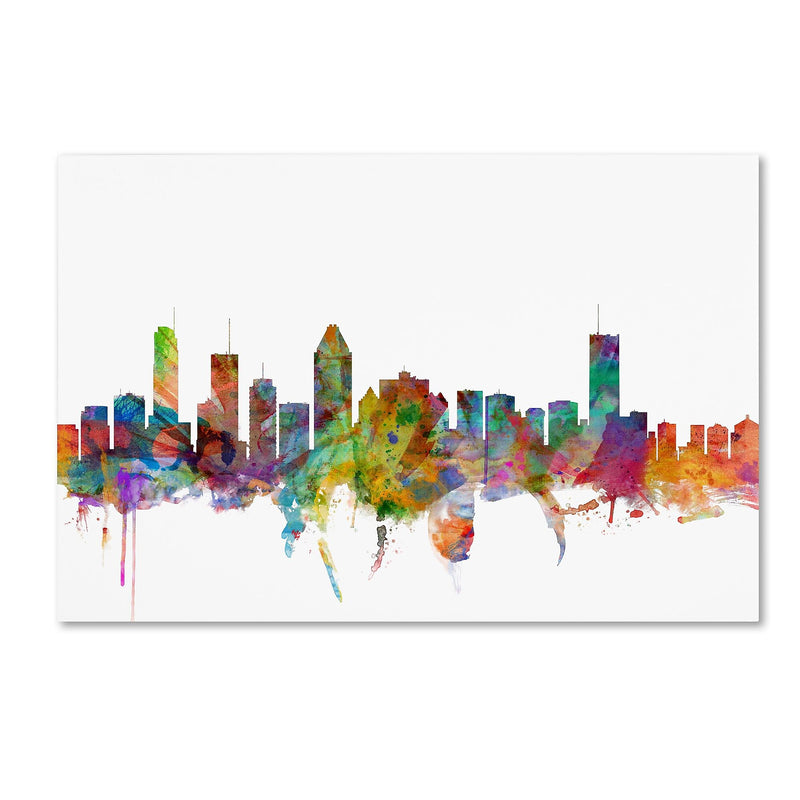 Trademark Fine Art ''Montreal Canada Skyline'' by Michael Tompsett 30" x 47" Canvas Art (MT0777-C3047GG)