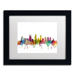 Trademark Fine Art ''Perth Australia Skyline'' by Michael Tompsett 11" x 14" Black Frame (MT0780-B1114MF)
