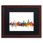 Trademark Fine Art ''Pretoria South Africa Skyline'' by Michael Tompsett 16" x 20" Black Matted Wood Frame (MT0781-W1620BMF)