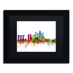 Trademark Fine Art ''Singapore Skyline II'' by Michael Tompsett 11" x 14"Black Frame (MT0783-B1114BMF)