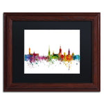 Trademark Fine Art ''Stockholm Sweden Skyline'' by Michael Tompsett 11" x 14"Wood Frame (MT0784-W1114BMF)