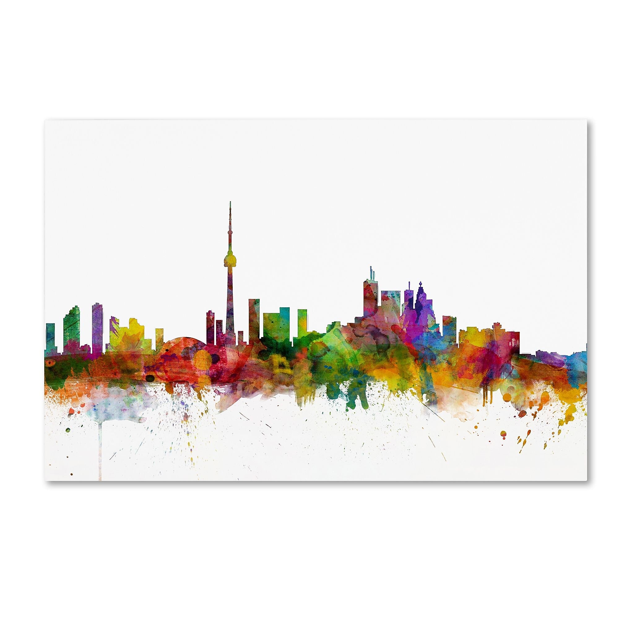 Trademark Fine Art ''Toronto Canada Skyline'' by Michael Tompsett 30" x 47" Canvas Art (MT0787-C3047GG)
