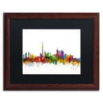 Trademark Fine Art ''Toronto Canada Skyline IV'' by Michael Tompsett 16" x 20" Black Matted Wood Frame (MT0787-W1620BMF)