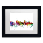 Trademark Fine Art ''Winnipeg Canada Skyline'' by Michael Tompsett 11" x 14" Black Frame (MT0791-B1114MF)