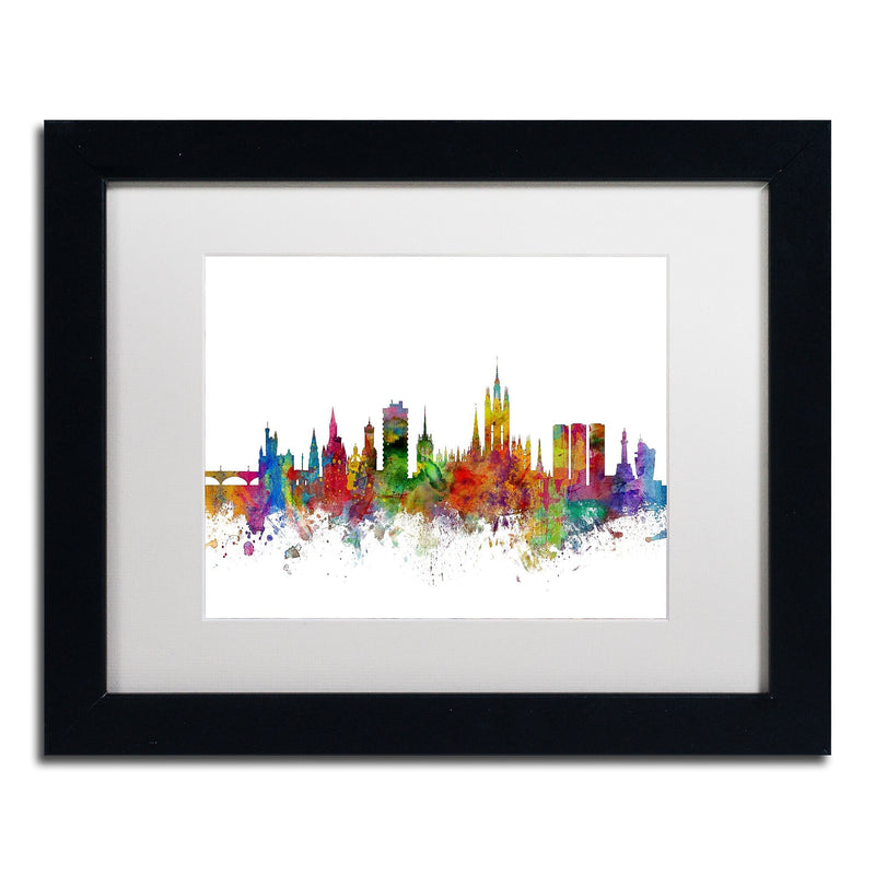Trademark Fine Art ''Aberdeen Scotland Skyline II'' by Michael Tompsett 11" x 14" Black Frame (MT0794-B1114MF)