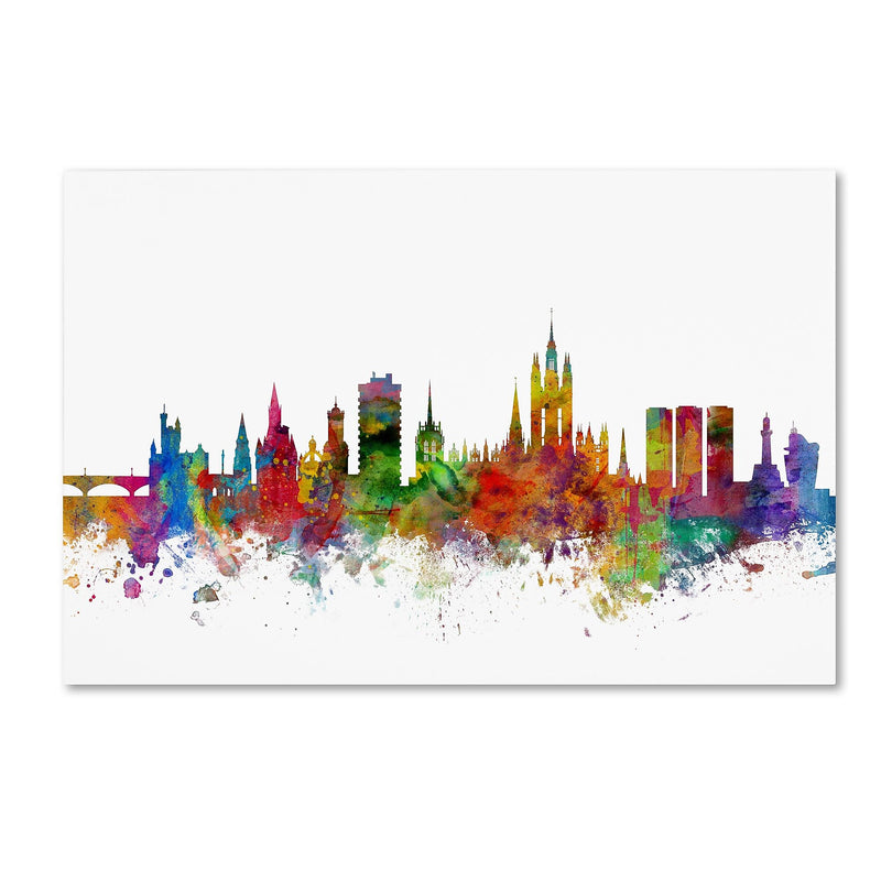 Trademark Fine Art ''Aberdeen Scotland Skyline'' by Michael Tompsett 30" x 47" Canvas Art (MT0794-C3047GG)