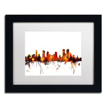 Trademark Fine Art ''Denver Colorado Skyline II'' by Michael Tompsett 11" x 14" Black Frame (MT0799-B1114MF)