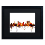 Trademark Fine Art ''Denver Colorado Skyline II'' by Michael Tompsett 16" x 20" Black Matted Black Frame (MT0799-B1620BMF)