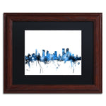 Trademark Fine Art ''Denver Colorado Skyline III'' by Michael Tompsett 11" x 14"Wood Frame (MT0800-W1114BMF)