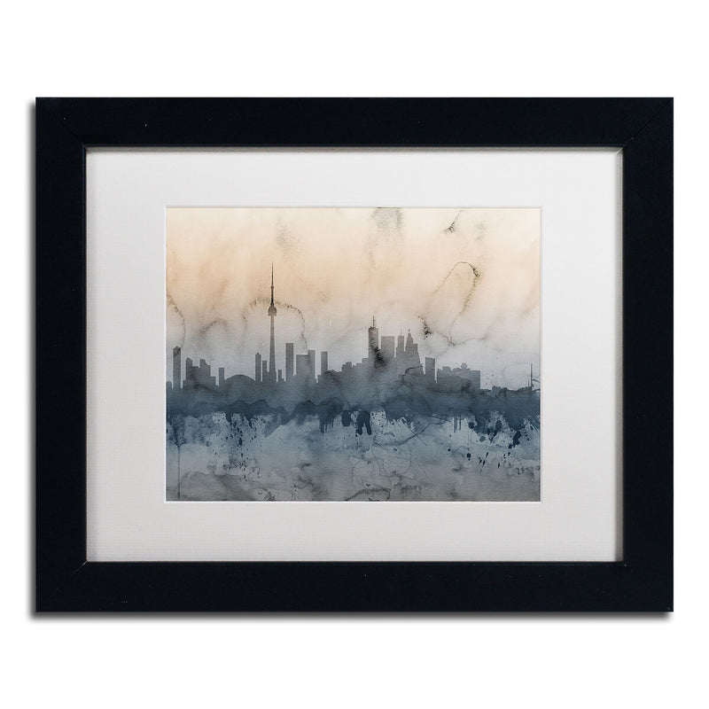 Trademark Fine Art ''Toronto Canada Skyline V'' by Michael Tompsett 11" x 14" Black Frame (MT0801-B1114MF)