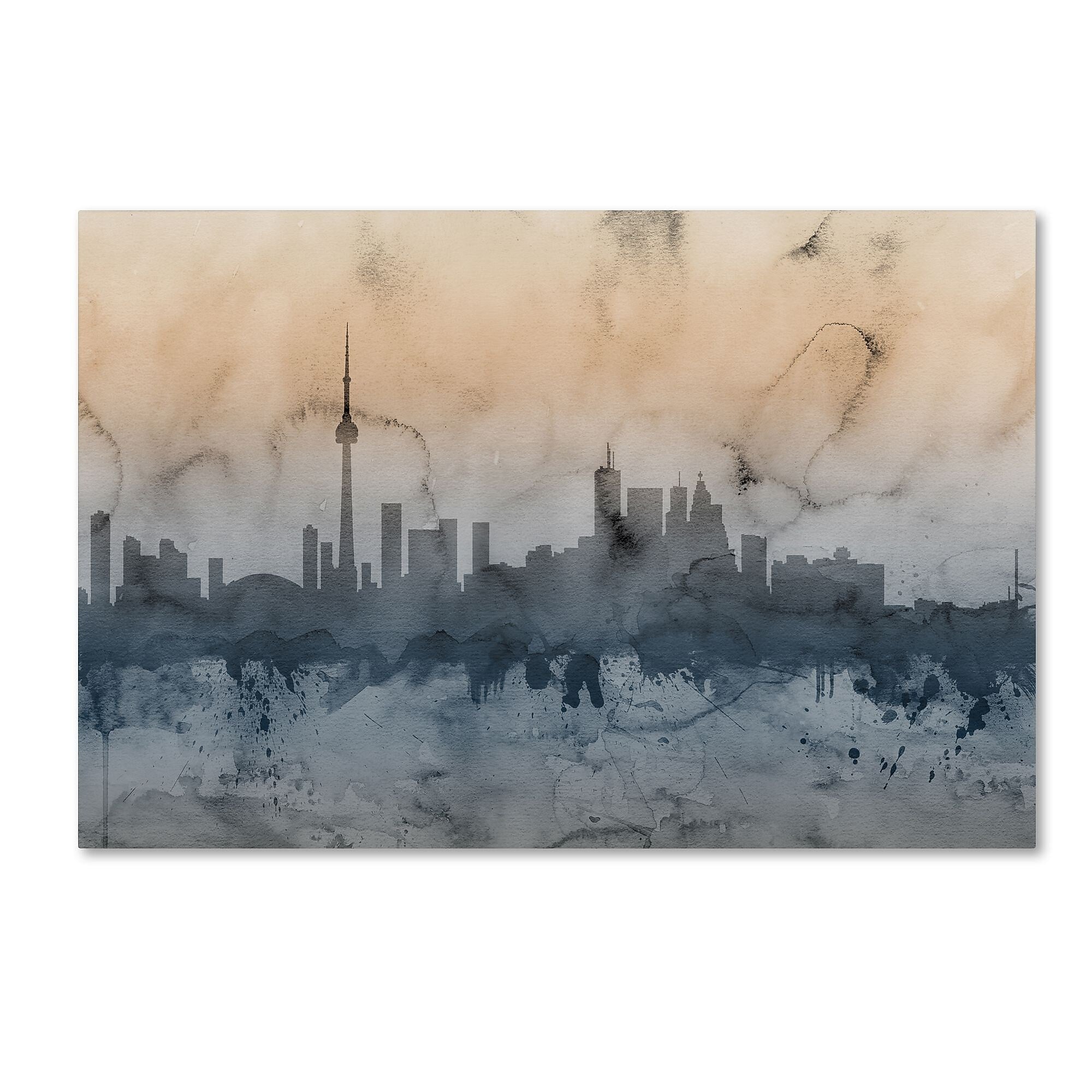 Trademark Fine Art ''Toronto Canada Skyline'' by Michael Tompsett 30" x 47" Canvas Art (MT0801-C3047GG)
