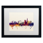 Trademark Fine Art ''London England Skyline III'' by Michael Tompsett 16" x 20" White Matted Black Frame (MT0802-B1620MF)