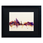 Trademark Fine Art ''New York Skyline IX'' by Michael Tompsett 16" x 20" Black Matted Black Frame (MT0804-B1620BMF)