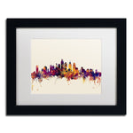 Trademark Fine Art ''Philadelphia Skyline IV'' by Michael Tompsett 11" x 14" Black Frame (MT0806-B1114MF)