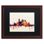Trademark Fine Art ''Pittsburgh Skyline IV'' by Michael Tompsett 16" x 20" Black Matted Wood Frame (MT0807-W1620BMF)