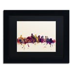 Trademark Fine Art ''Boston Massachusetts Skyline III'' by Michael Tompsett 11" x 14"Black Frame (MT0811-B1114BMF)