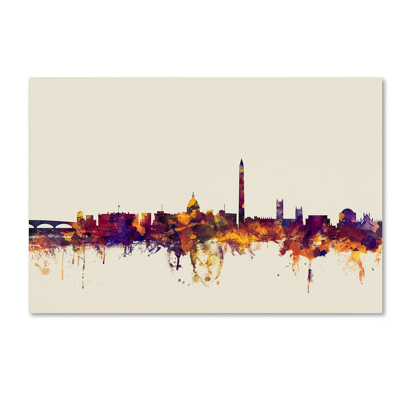 Trademark Fine Art ''Washington DC Skyline'' by Michael Tompsett 30" x 47" Canvas Art (MT0813-C3047GG)