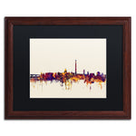 Trademark Fine Art ''Washington DC Skyline V'' by Michael Tompsett 16" x 20" Black Matted Wood Frame (MT0813-W1620BMF)