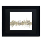 Trademark Fine Art ''London Skyline Sheet Music'' by Michael Tompsett 11" x 14" Black Frame (MT0815-B1114BMF)