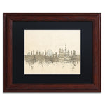 Trademark Fine Art ''London Skyline Sheet Music'' by Michael Tompsett 11" x 14" Wood Frame (MT0816-W1114BMF)