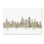 Trademark Fine Art ''Chicago Illinois Skyline Sheet Music'' by Michael Tompsett 30" x 47" Canvas Art (MT0817-C3047GG)