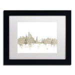Trademark Fine Art ''New York Skyline Sheet Music'' by Michael Tompsett 11" x 14" Black Frame (MT0821-B1114MF)