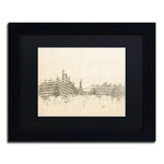 Trademark Fine Art ''New York Skyline Sheet Music II'' by Michael Tompsett 11" x 14" Black Frame (MT0822-B1114BMF)