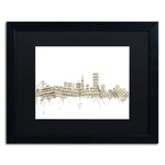 Trademark Fine Art ''San Francisco Skyline Sheet Music'' by Michael Tompsett 16" x 20" Black Matted (MT0823-B1620BMF)