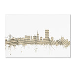 Trademark Fine Art ''San Francisco Skyline Sheet Music'' by Michael Tompsett 12" x 19" Canvas Art (MT0823-C1219GG)