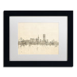 Trademark Fine Art ''San Francisco Sheet Music II'' by Michael Tompsett 11" x 14" White Matted Black Frame (MT0824-B1114MF)