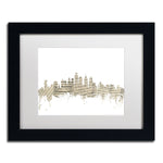 Trademark Fine Art ''Philadelphia Skyline Sheet Music'' by Michael Tompsett 11" x 14" Black Frame (MT0825-B1114MF)