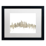 Trademark Fine Art ''Philadelphia Skyline Sheet Music'' by Michael Tompsett 16" x 20" Black Frame (MT0825-B1620MF)