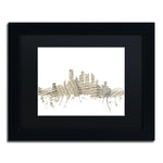 Trademark Fine Art ''Pittsburgh Skyline Sheet Music'' by Michael Tompsett 11" x 14" Black Frame (MT0827-B1114BMF)