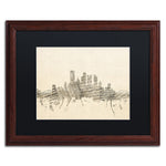 Trademark Fine Art ''Pittsburgh Skyline Sheet Music II'' by Michael Tompsett 16" x 20" Wood Frame (MT0829-W1620BMF)