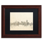 Trademark Fine Art ''Cincinnati Skyline Sheet Music'' by Michael Tompsett 11" x 14" Wood Frame (MT0838-W1114BMF)