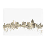 Trademark Fine Art ''Cincinnati Ohio Skyline Sheet Music'' by Michael Tompsett 30" x 47" Canvas Art (MT0839-C3047GG)