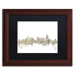 Trademark Fine Art ''Cincinnati Skyline Sheet Music'' by Michael Tompsett 11" x 14" Wood Frame (MT0839-W1114BMF)