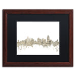 Trademark Fine Art ''Cincinnati Skyline Sheet Music'' by Michael Tompsett 16" x 20" Black Matted Wood Frame (MT0839-W1620BMF)